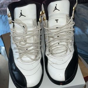 Air Jordan 12 taxi white/black size 10.5 no insoles or box visible wear